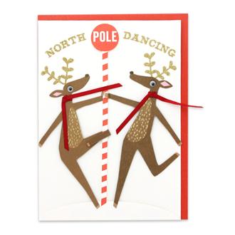 クリスマスカード　２５－６２５１　ノース「ポール」ダンス