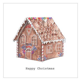 お手渡しサイズクリスマスカード　ＣＣ８５８　ジンジャーブレッドハウス