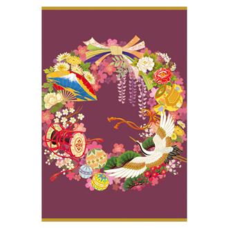 和風クリスマスカード　Ｃ０７－０００５