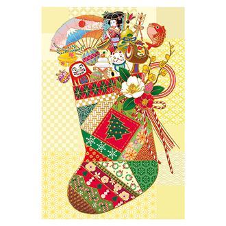和風クリスマスカード　Ｃ０７－００１９