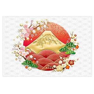 和風クリスマスカード　Ｃ０７－００２７