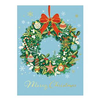 洋風クリスマスカード　Ｃ０８－０００５