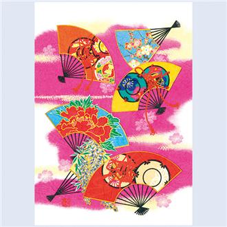 和風クリスマスカード　Ｆ２０－６４５