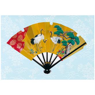 和風クリスマスカード　Ｆ９０－２６　扇子カード