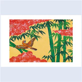 和風クリスマスカード　Ｆ２５－９３１　日本名画選