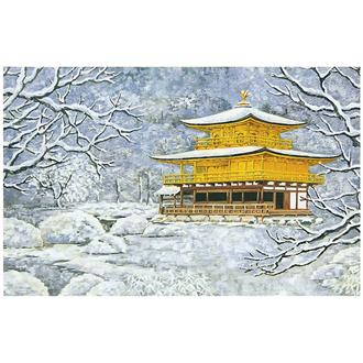 和風クリスマスカード　Ｆ２０－６６２　金閣寺