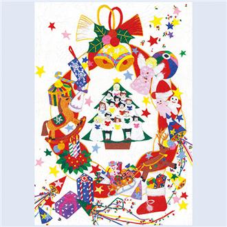 和風クリスマスカード　Ｆ２０－６６４　クリスマス