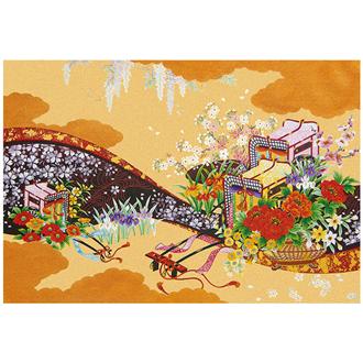 和風クリスマスカード　御所車　Ｆ３０－１６