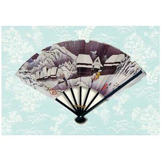 和風クリスマスカード　扇子　Ｆ１００１