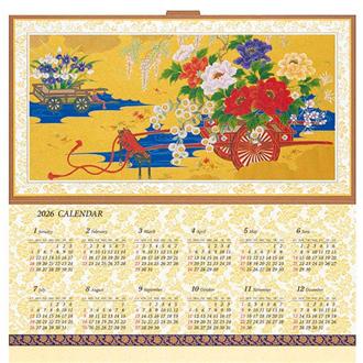 和風クリスマス　カレンダーカード　Ｆ４０－１３