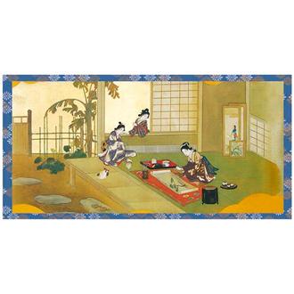 和風クリスマスカード　日本障壁名画　Ｆ３０－１８