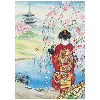 和風クリスマスカード　舞妓カード　Ｆ２５－９４７