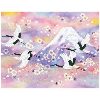 和風クリスマスカード　桜　Ｆ２５－９６２