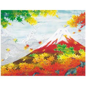 和風クリスマスカード　富士山　Ｆ２５－９６３