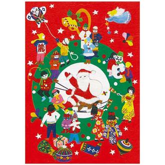 和風クリスマスカード　クリスマス　Ｆ２０－６９２