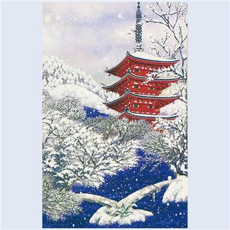 和風クリスマスカード　日本の美　Ｆ２５－９７４