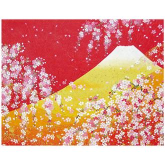 和風クリスマスカード　桜　Ｆ２５－９８１
