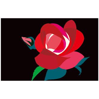 和風クリスマスカード　花　Ｆ２５－９８５
