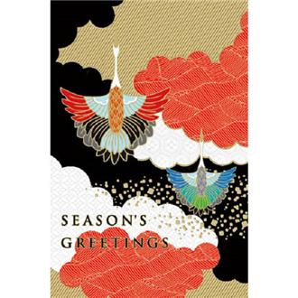 和風フォーマルカード　雲鶴