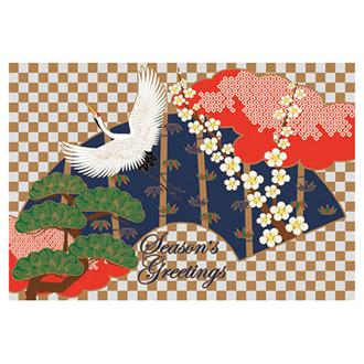 和風フォーマルカード　松竹梅と鶴