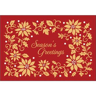 洋風フォーマルカード　ゴールドポインセチア