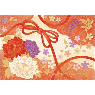 和風フォーマルカード　刺しゅう　花結び