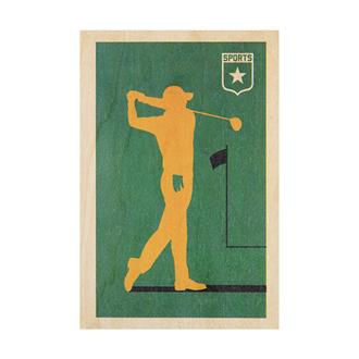 ウッドポストカード　Ｗ１１７ＳＰ／Ｇ　ゴルフ