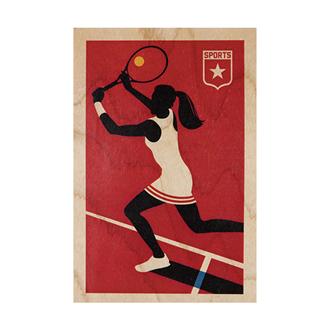 ウッドポストカード　Ｗ１１７ＳＰ／Ｔ　テニス