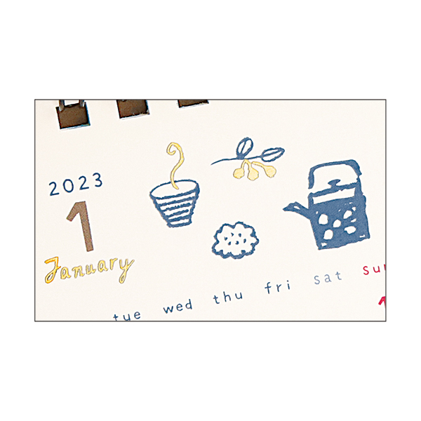 ２０２３ ３ヶ月卓上カレンダー イラスト 伊東屋オンラインストア