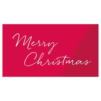 クリスマスカラーフィールカード　レッド