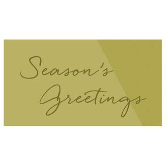 クリスマスカラーフィールカード　ゴールド