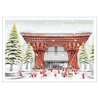 ミニサンタセピアカード　金沢駅