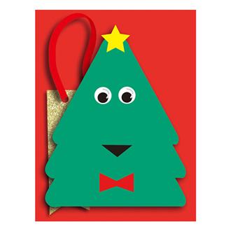 クリスマスキョロキョロミニカード　ツリー