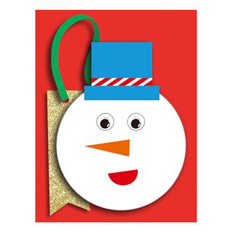 クリスマスキョロキョロミニカード　スノーマン