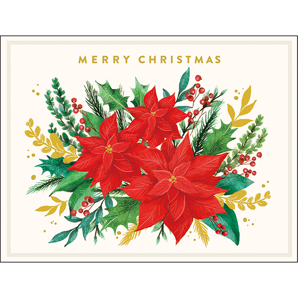 クリスマスマニエールカード ポインセチア | 伊東屋オンラインストア