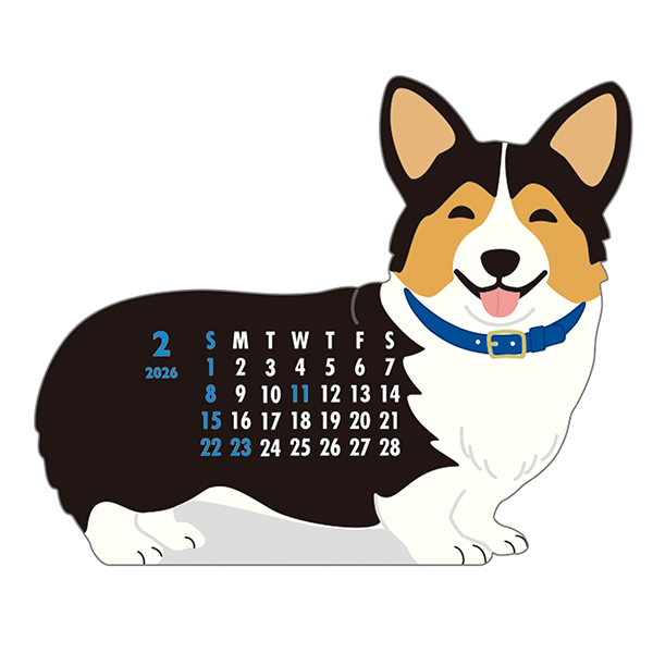 2026 アニマルダイカットカレンダー コーギー | 伊東屋オンライン