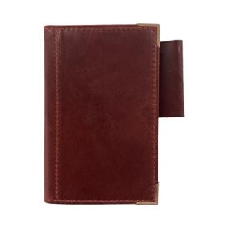 【伊東屋限定】オイルコードバン　スクエアバック　ｎｏｔｅ　ミニ５　１１ｍｍ　レッド