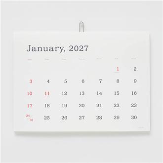 ２０２７　葛西薫カレンダー　枠なし