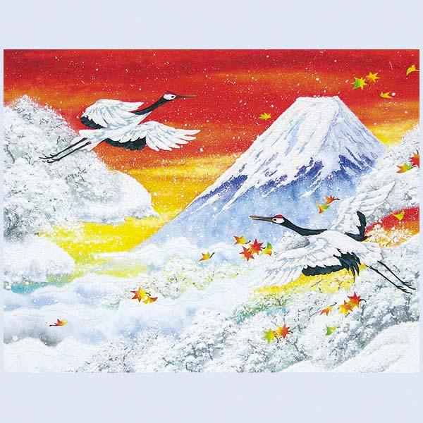 和風クリスマス 特殊浮出加工名画 F35－73 | 伊東屋オンラインストア