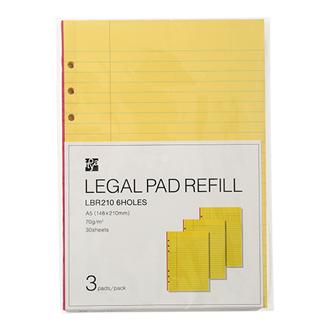 ＬＥＧＡＬ　ＰＡＤ　ＲＥＦＩＬＬ　Ａ５サイズ　３冊パック