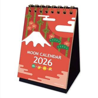 ２０２６　ムーンカレンダー　卓上　月と富士