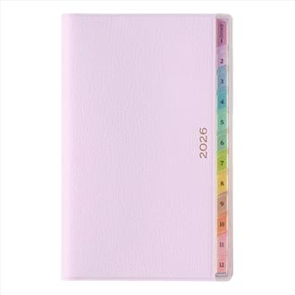 ２６　ペイジェムウィークリーコンパクト－ｉ　メモ　日曜始まり　ライラック