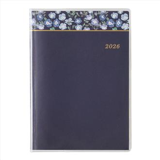 ２６　ペイジェムマンスリーＡ６－ｉアイダにメモ　日曜始まり　ネイビー