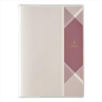 ２６　王様のブランチｘＰＧウィークリーＢ６－ｉ　週間方眼メモ　月曜始まり　ローズグレー