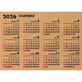 ２０２６　コルク年間カレンダー　フーツラ