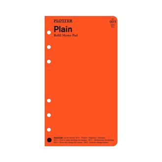 ＰＬＯＴＴＥＲ　０００３　リフィルメモパッド　無地８０枚　バイブル