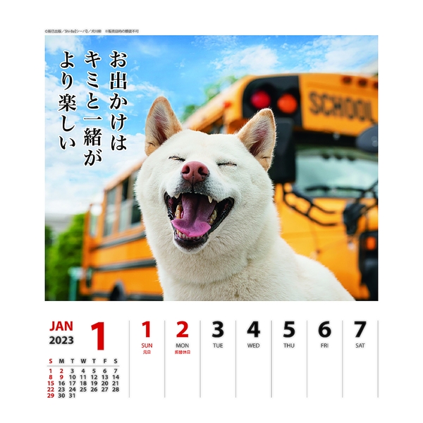２０２３ 卓上カレンダー 犬川柳 週めくり 伊東屋オンラインストア