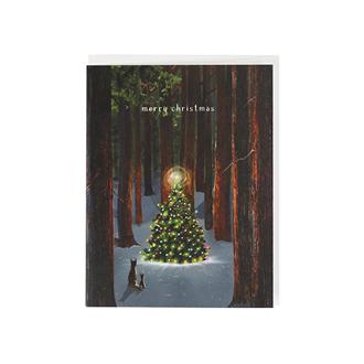 クリスマスカード　ＯＦＳ９１２６０　森を照らす光