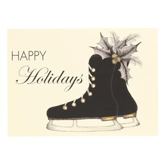 クリスマスカード　ＡＯ５２１　スケート靴（黒）