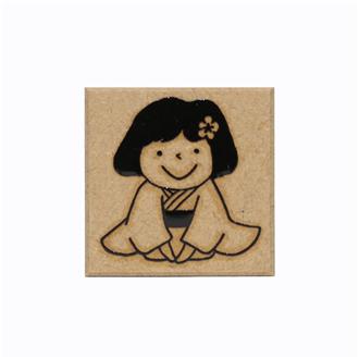 年賀スタンプ　着物　女の子